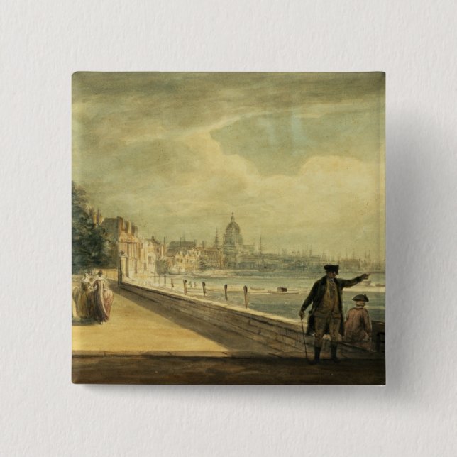 Chapa Cuadrada Vista de la ciudad (Anverso)