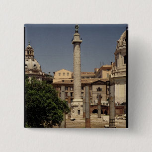 Chapa Cuadrada Vista de la columna de Trajan, ANUNCIO 113