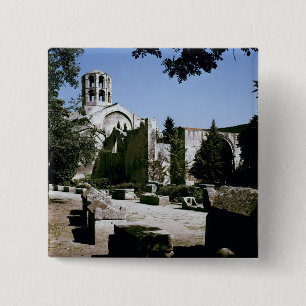 Chapa Cuadrada Vista de la iglesia del Santo-Honoratus