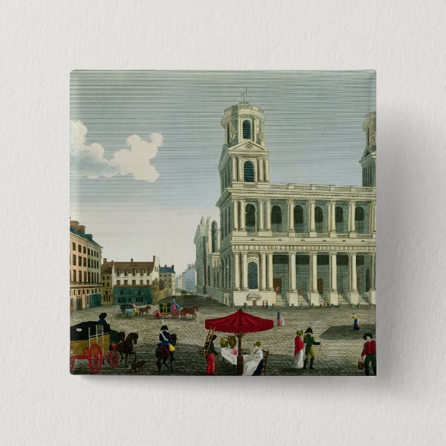 Chapa Cuadrada Vista de la iglesia del Santo-Sulpice (Anverso)