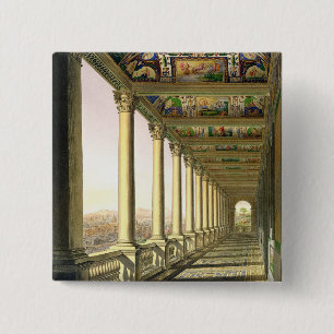 Chapa Cuadrada Vista de la tercera logia del piso en el Vatican,