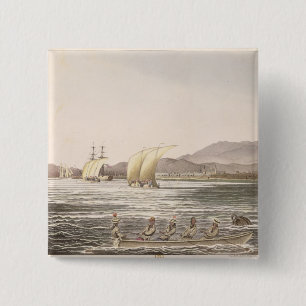 Chapa Cuadrada Vista de Manila, Filipinas, 1826