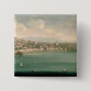 Chapa Cuadrada Vista de Nápoles del oeste, 1730