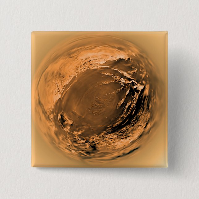 Chapa Cuadrada Vista de peces de la superficie de Titan (Anverso)