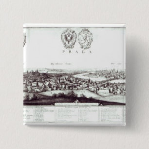 Chapa Cuadrada Vista de Praga, 1649