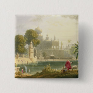 Chapa Cuadrada Vista de Sassoor en el Deccan, del volumen II de '