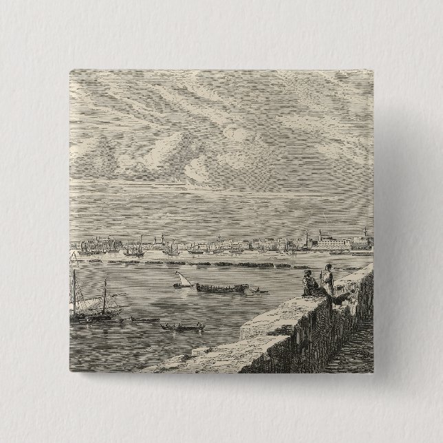 Chapa Cuadrada Vista de Trípoli (Anverso)