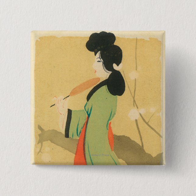 Chapa Cuadrada Vista de una mujer japonesa en París, París, Franc (Anverso)