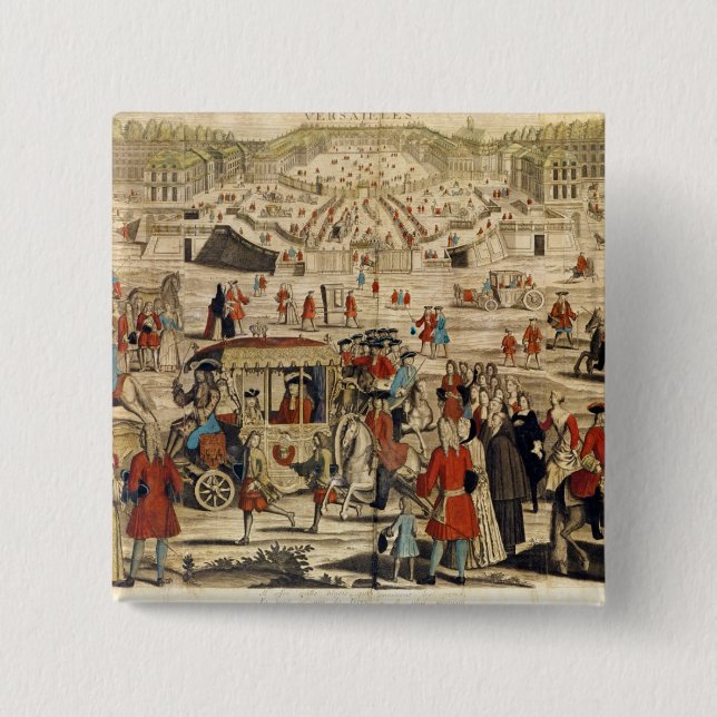 Chapa Cuadrada Vista de Versalles (Anverso)