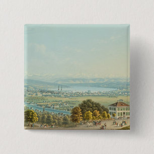 Chapa Cuadrada Vista de Zurich, c.1840 (w/c)