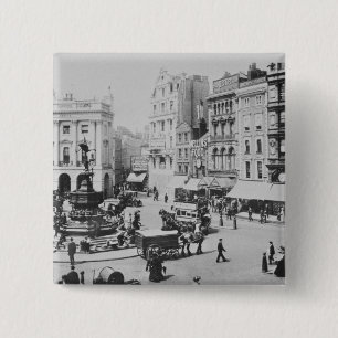 Chapa Cuadrada Vista del circo de Piccadilly, C. 1900