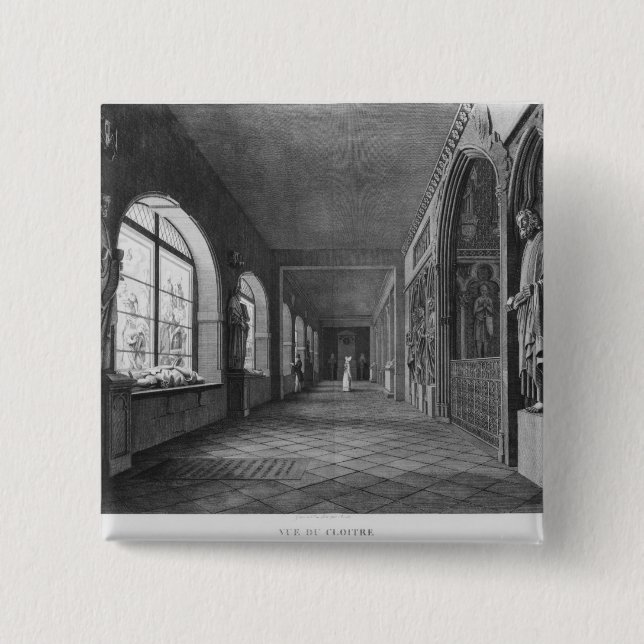 Chapa Cuadrada Vista del claustro, monumentos del DES de Musee (Anverso)