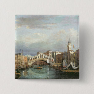 Chapa Cuadrada Vista del puente de Rialto en Venecia