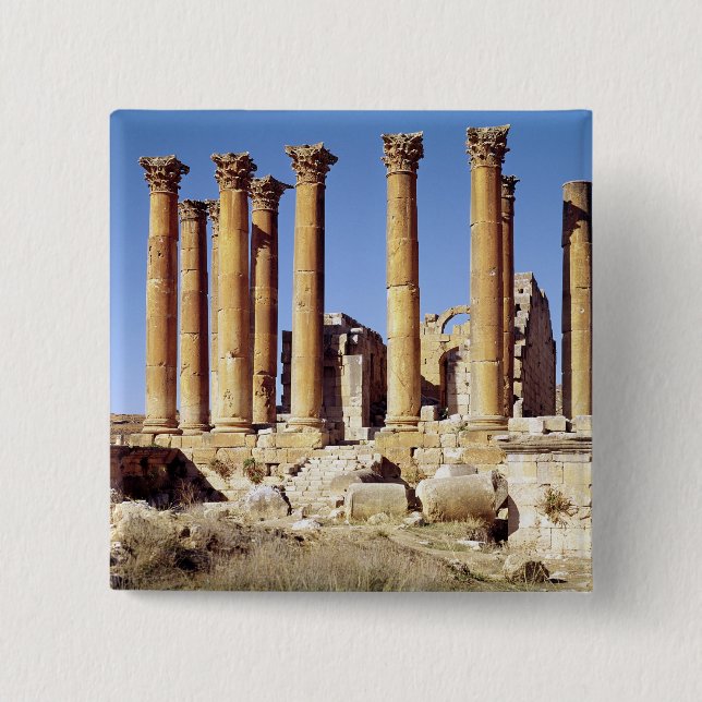 Chapa Cuadrada Vista del Templo de Artemisa, ANUNCIO construido (Anverso)