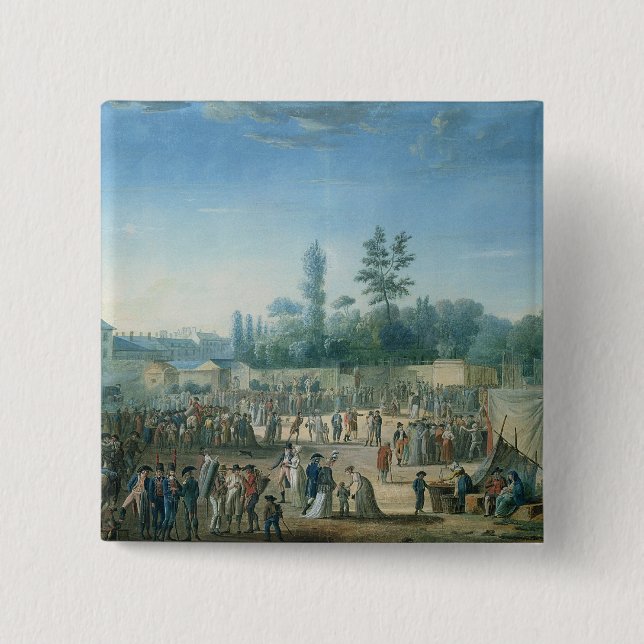 Chapa Cuadrada Vista del Tuileries (Anverso)