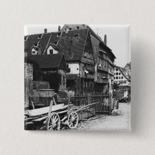 Chapa Cuadrada Vista del viejo cuarto, Ulm, c.1910