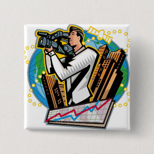 Chapa Cuadrada Vista lateral del tiroteo del hombre