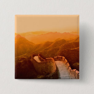Chapa Cuadrada Vista panorámica de la Gran Muralla, China