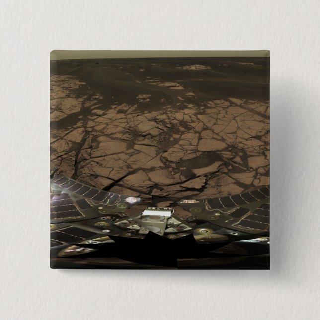Chapa Cuadrada Vista panorámica de Marte 3 (Anverso)