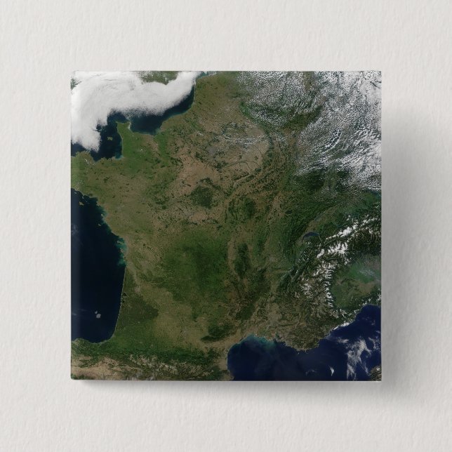 Chapa Cuadrada Vista satelital de Francia (Anverso)
