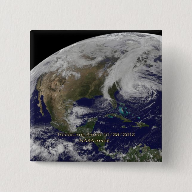 Chapa Cuadrada Vista satelital del huracán Sandy (Anverso)