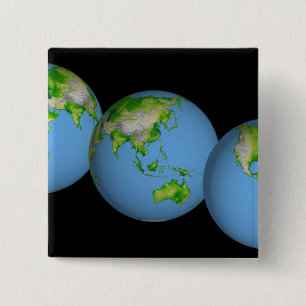 Chapa Cuadrada Vistas topográficas del mundo