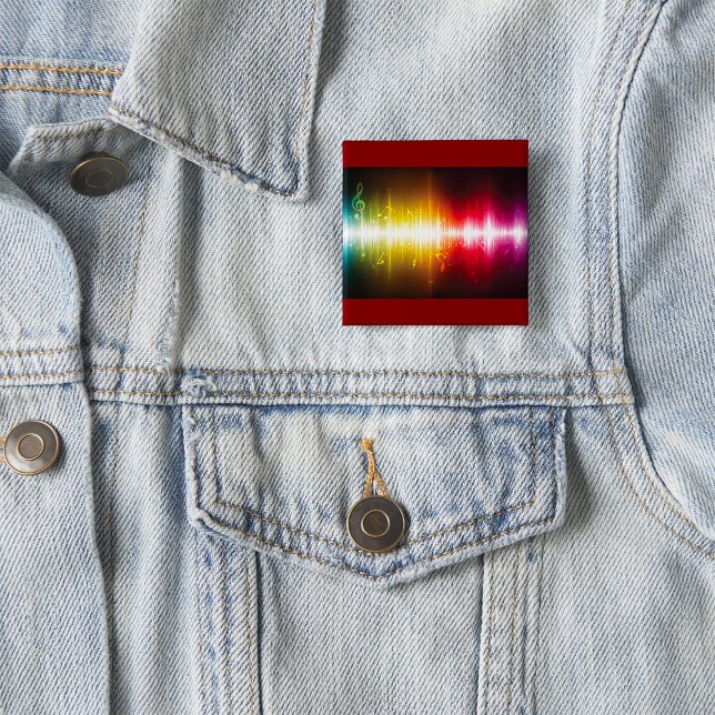 Chapa Cuadrada Visualizador de audio vibrante de ondas sonoras de (Subido por el creador)