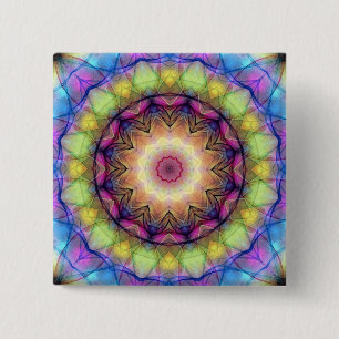 Chapa Cuadrada Vitral del arco iris