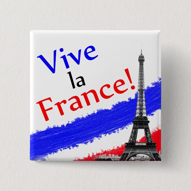 Chapa Cuadrada ¡Viva Francia! (Anverso)