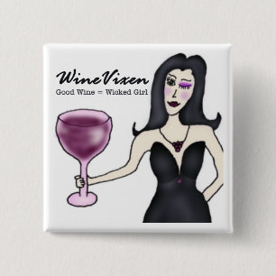 Chapa Cuadrada Vixen "chica travieso " del vino