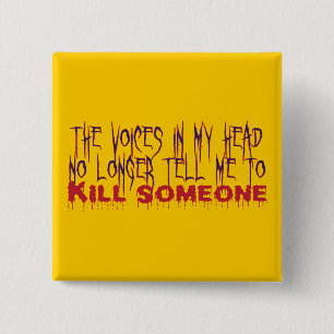 Chapa Cuadrada Voces en mi cabeza