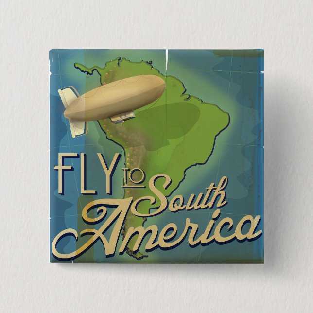 Chapa Cuadrada Volar A Sudamérica (Anverso)