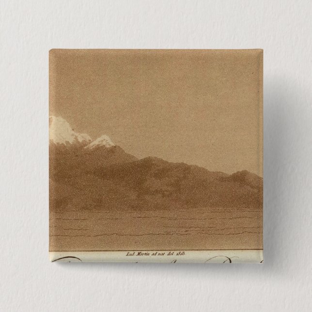 Chapa Cuadrada Volcanes desde Ciudad de México (Anverso)