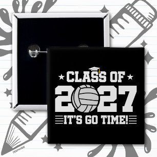 Chapa Cuadrada Voleibol Graduación Hora de Ir Clase Superior de 2