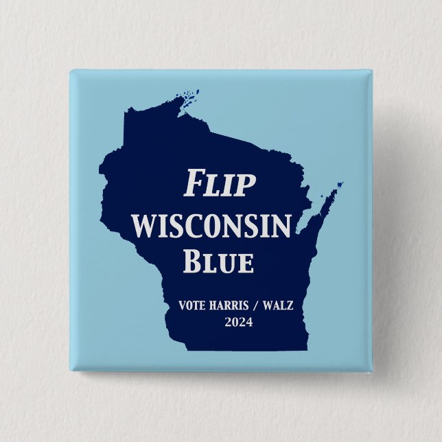 Chapa Cuadrada Voltear Wisconsin Blue en 2024 (Anverso)