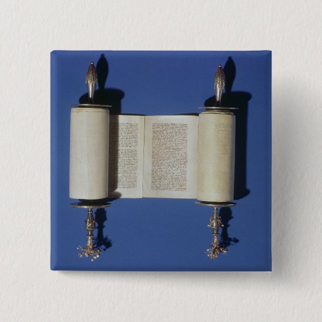 Chapa Cuadrada Voluta miniatura de Torah, 1765 (Anverso)