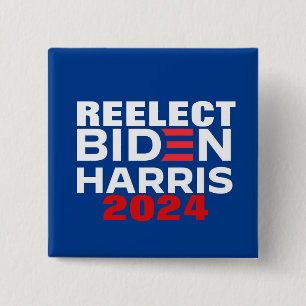 Chapa Cuadrada Volver a elegir Biden Harris 2024