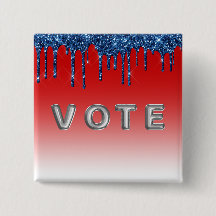 Vota Goteo Brillante Rojo Azul Americana