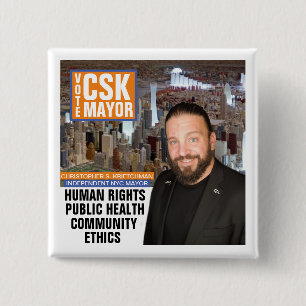 Chapa Cuadrada Votación CSK NYC Mayor 2021