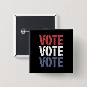Chapa Cuadrada Votación Política Electoral Inscripción de Votante