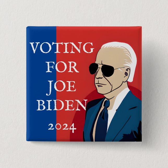Chapa Cuadrada Votar por Joe Biden | Elecciones presidenciales de (Anverso)