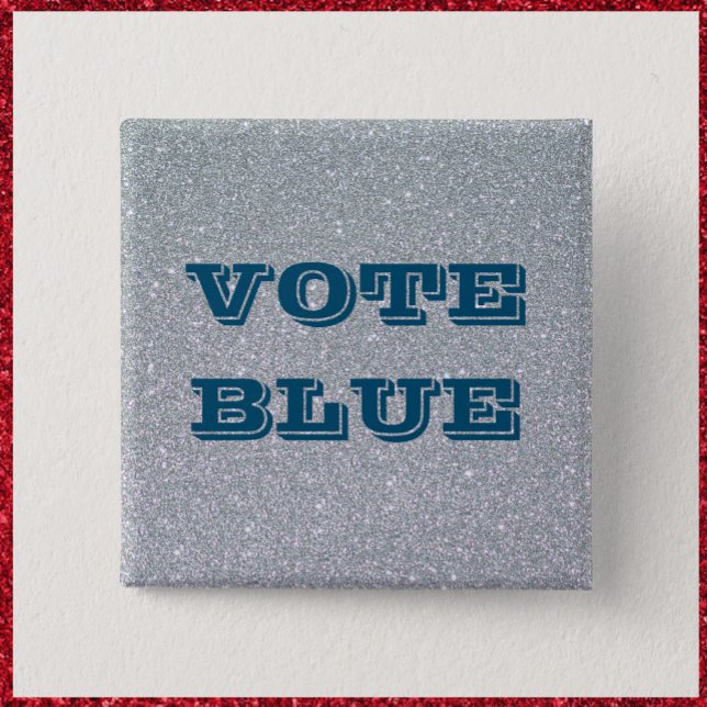 Chapa Cuadrada Vote Blue Pin (botón solapa) (Subido por el creador)