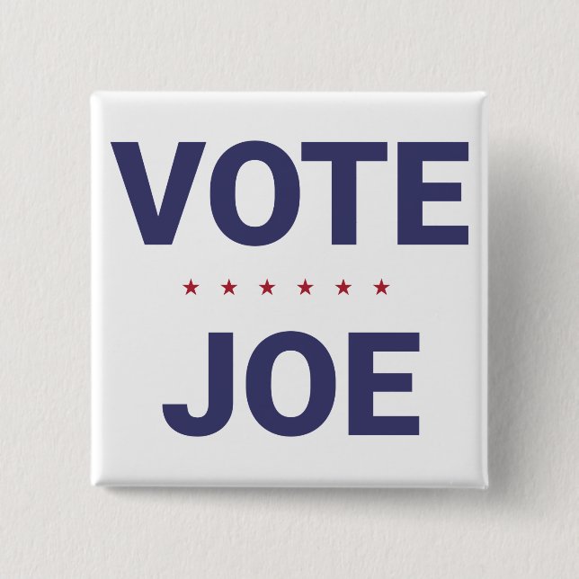 Chapa Cuadrada Vote Joe (elección de Estados Unidos 2020) (Anverso)