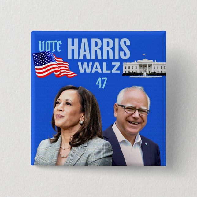 Chapa Cuadrada Vote-Kamala-Harris y Tim-Walz-2024_ (Anverso)