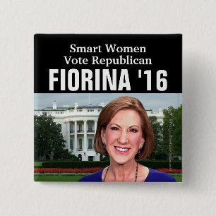 Chapa Cuadrada Voto elegante Carly Fiorina republicana 2016 de