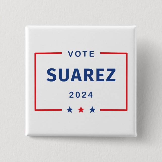 Chapa Cuadrada Voto moderno Francis Suárez 2024 Stars Box (Anverso)