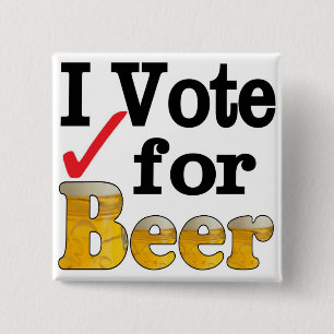 Chapa Cuadrada Voto por Cerveza