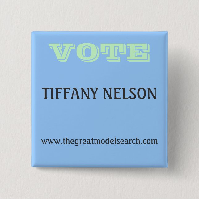 CHAPA CUADRADA VOTO TIFFANY NELSON (Anverso)