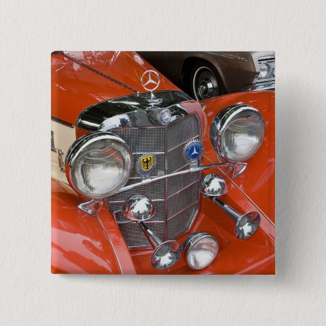 Chapa Cuadrada WA, Seattle, automóvil alemán clásico (Anverso)