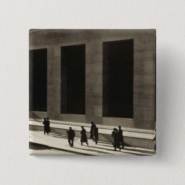 Chapa Cuadrada Wall Street (por Paul Strand, 1915) (Anverso)